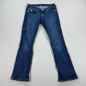 True‎ Religion Bootcut Jeans Women's 28 Blue Denim Dark Wash Low Rise